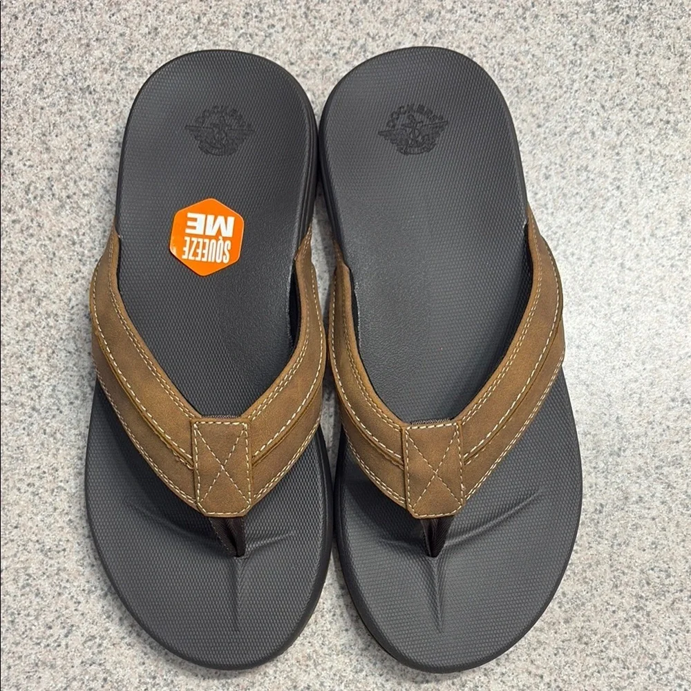 Dockers Brown Flip-Flops with Contoured Sole